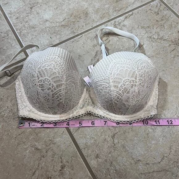 Victoria's Secret Bra Dream Angels Lined Demi 32 DD Cream Lace - Picture 6 of 7